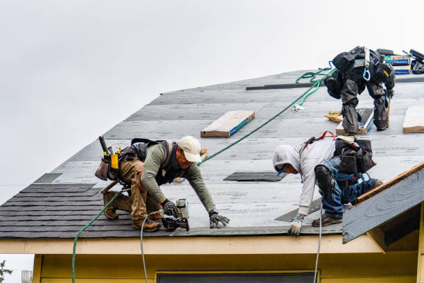 Professional Storm Damage Roof Repair technician working in Mineola, NY